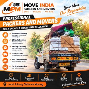 Move India Packers And Movers truck loaded with household goods for relocation